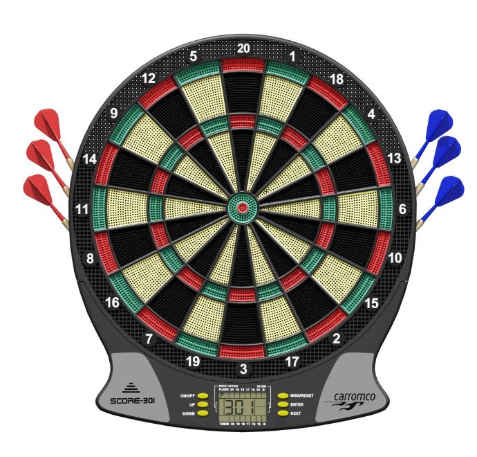 Score-301 #2 elektronische Dartscheibe , 4-Loch Abstand | Carromco