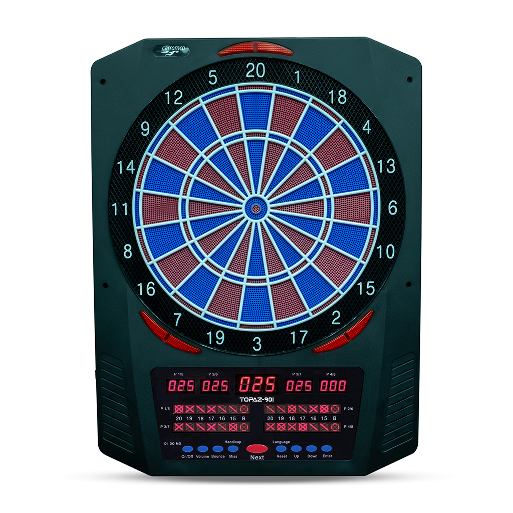Carromco Zielscheibe Elektronische Dartscheibe Topaz-901 – Softdartboard, Dart Spiel