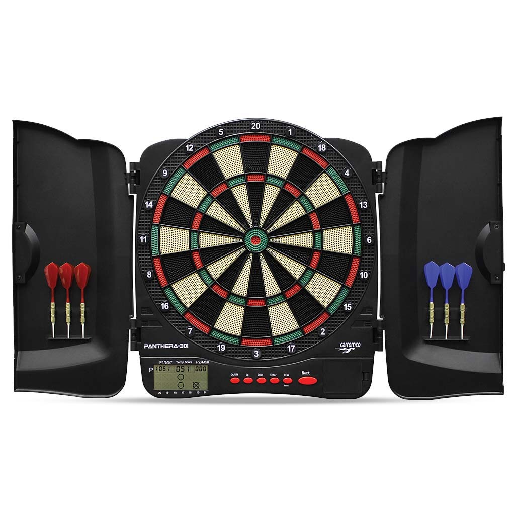 Carromco Zielscheibe Elektronische Dartscheibe Panthera-301, Softdartboard, Dart