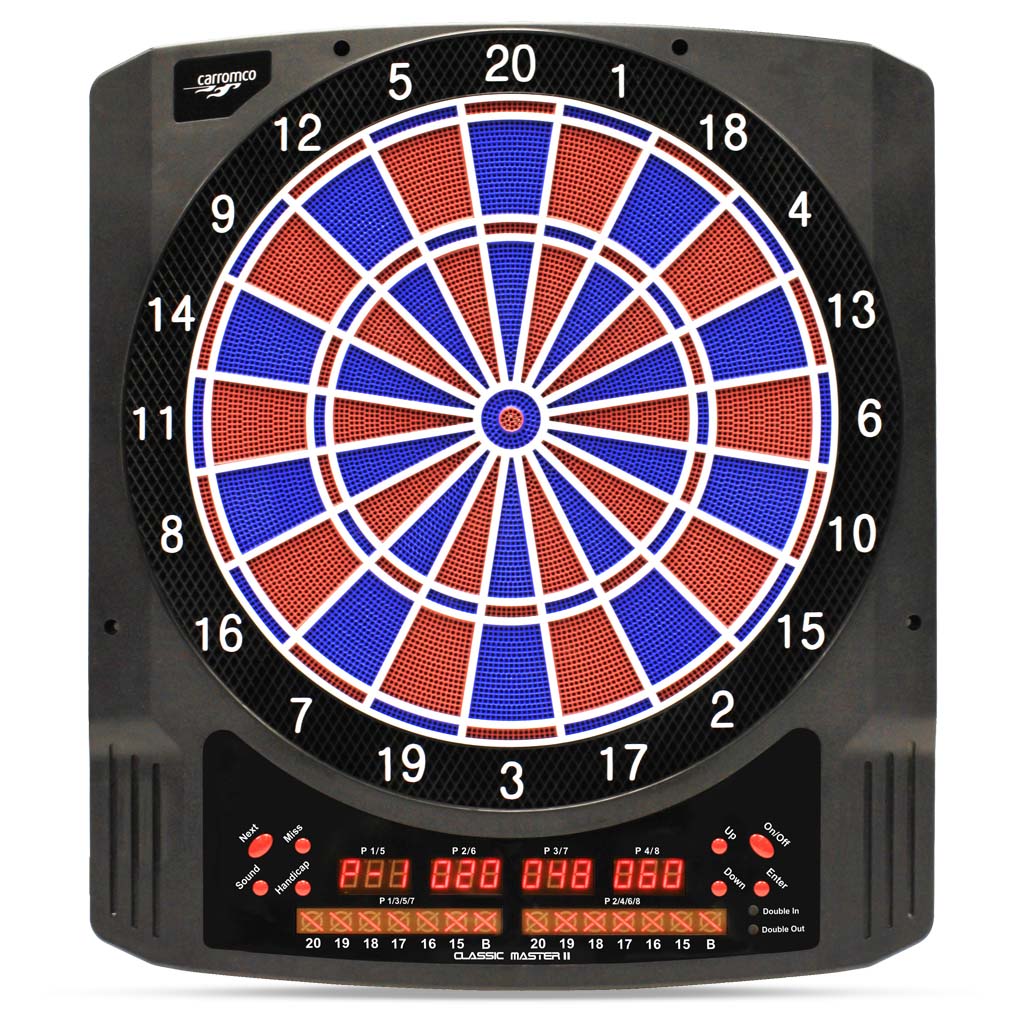 Classic Master II elektronische Dartscheibe mit Adapter | Carromco