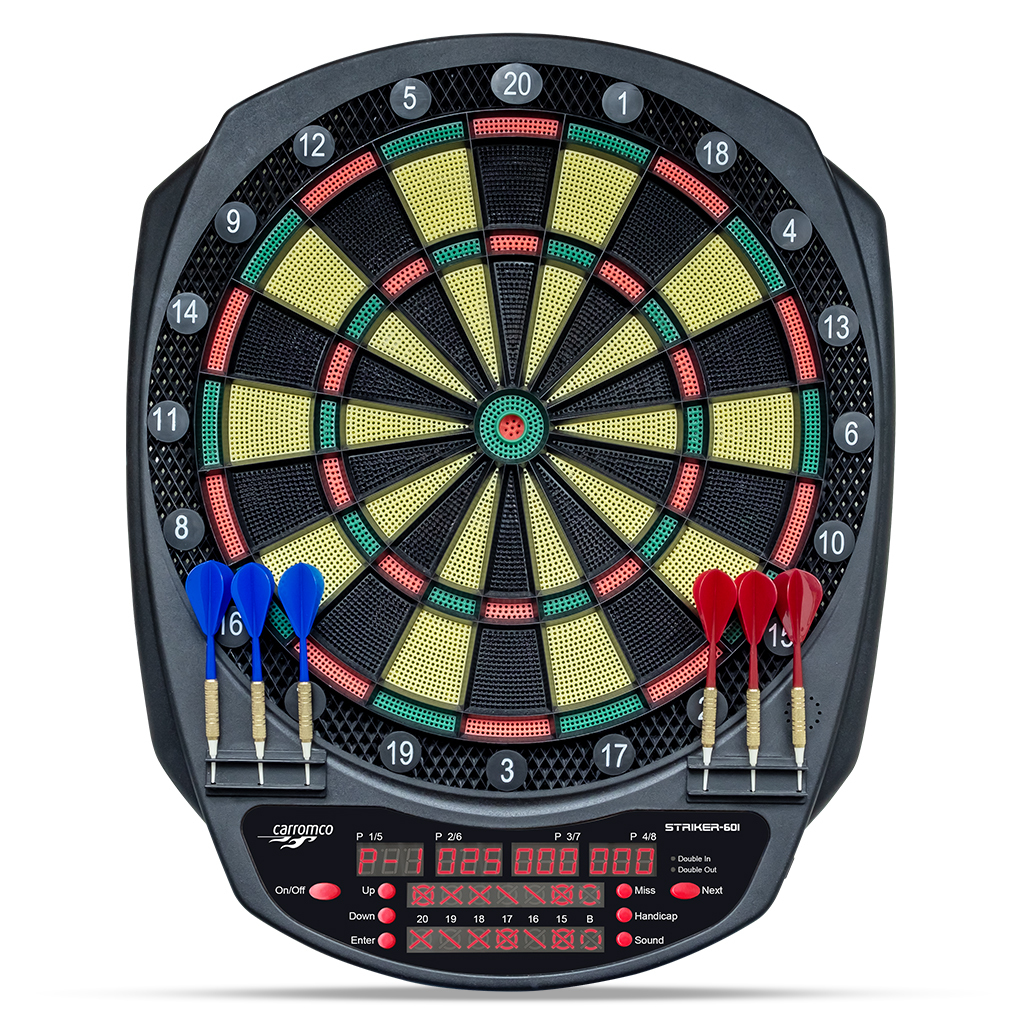 Carromco Zielscheibe Elektronische Dartscheibe STRIKER-601 – Softdartboard, Dart