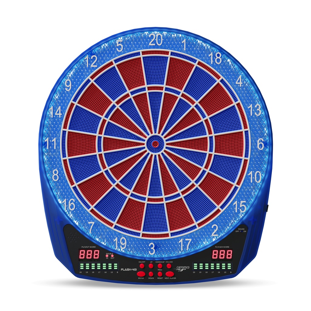 Carromco Zielscheibe elektronische Dartscheibe FLASH-401 – Profi E-Dartboard 