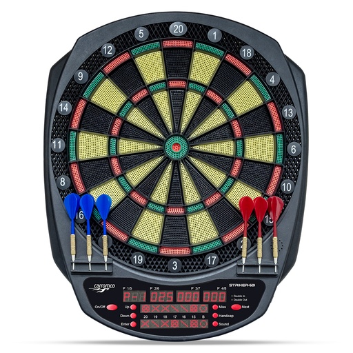 [92645] Striker-601 elektronische Dartscheibe mit Adapter | Carromco